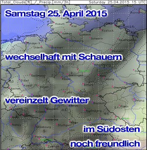 Wetter Samstag 25. April 2015