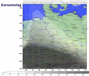 Karsamstag Wetter