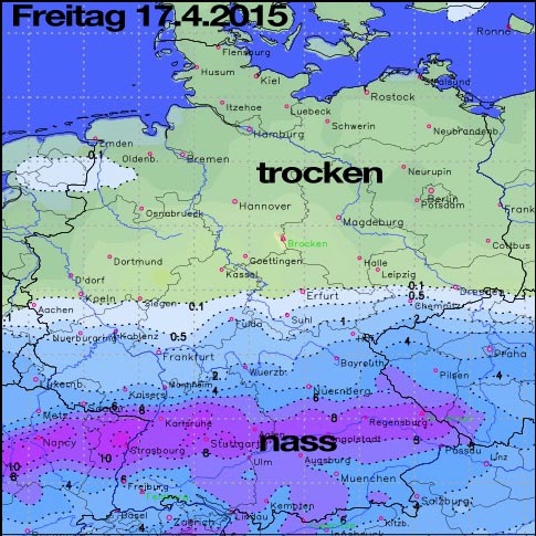 Freitag 17.4.2015 Wetter Deutschland 